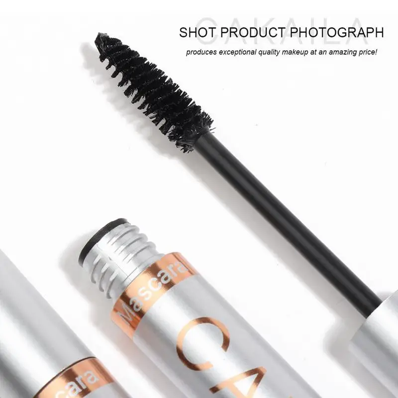 Black Mascara 3D Silk Fiber Mascara 24H Waterproof Extra Volume Smudge-proof Curling Lengthening Eyelash Extension Eye Makeup