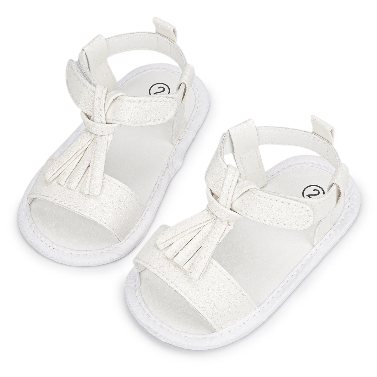 Baby Girls Summer Sandals Sparkling Flat  Soft Bottom Non-slip Infant 0-18M Newborns First Walkers Fashion Crib Shoes