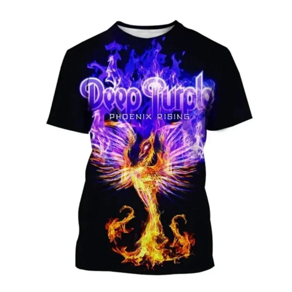 Summer New Band Hard Rock Music 3D Printed Men's T-shirt Fashion Casual Oversized T Shirt Harajuku Unisex Short Sleeve Tops