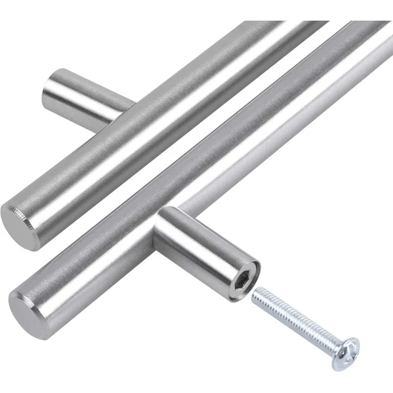 6er-Pack Schrankgriffe aus gebürstetem Nickel-Edelstahl, moderne Küchenschubladengriffe – Detail 2