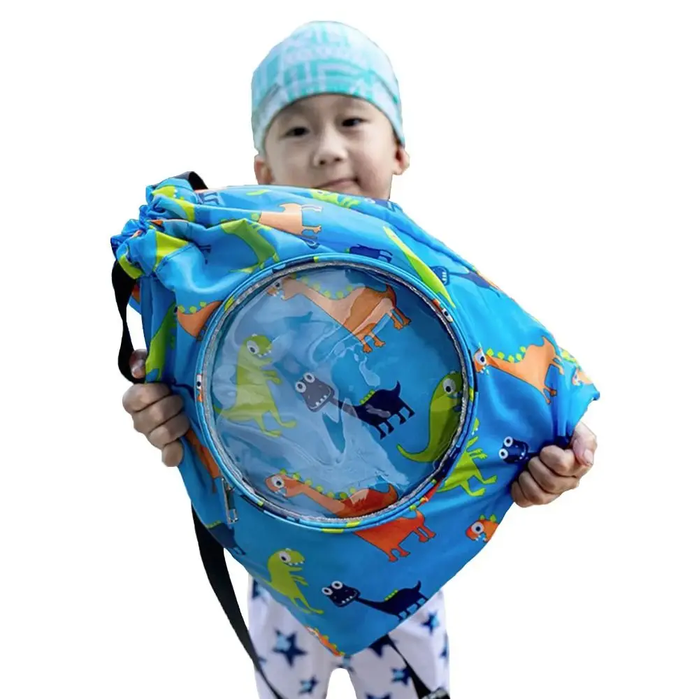 Zaino Dry Wet Separation borsa da nuoto per bambini borsa da spiaggia regolabile per cartoni animati Alpaca borsa sportiva portatile sport acquatici