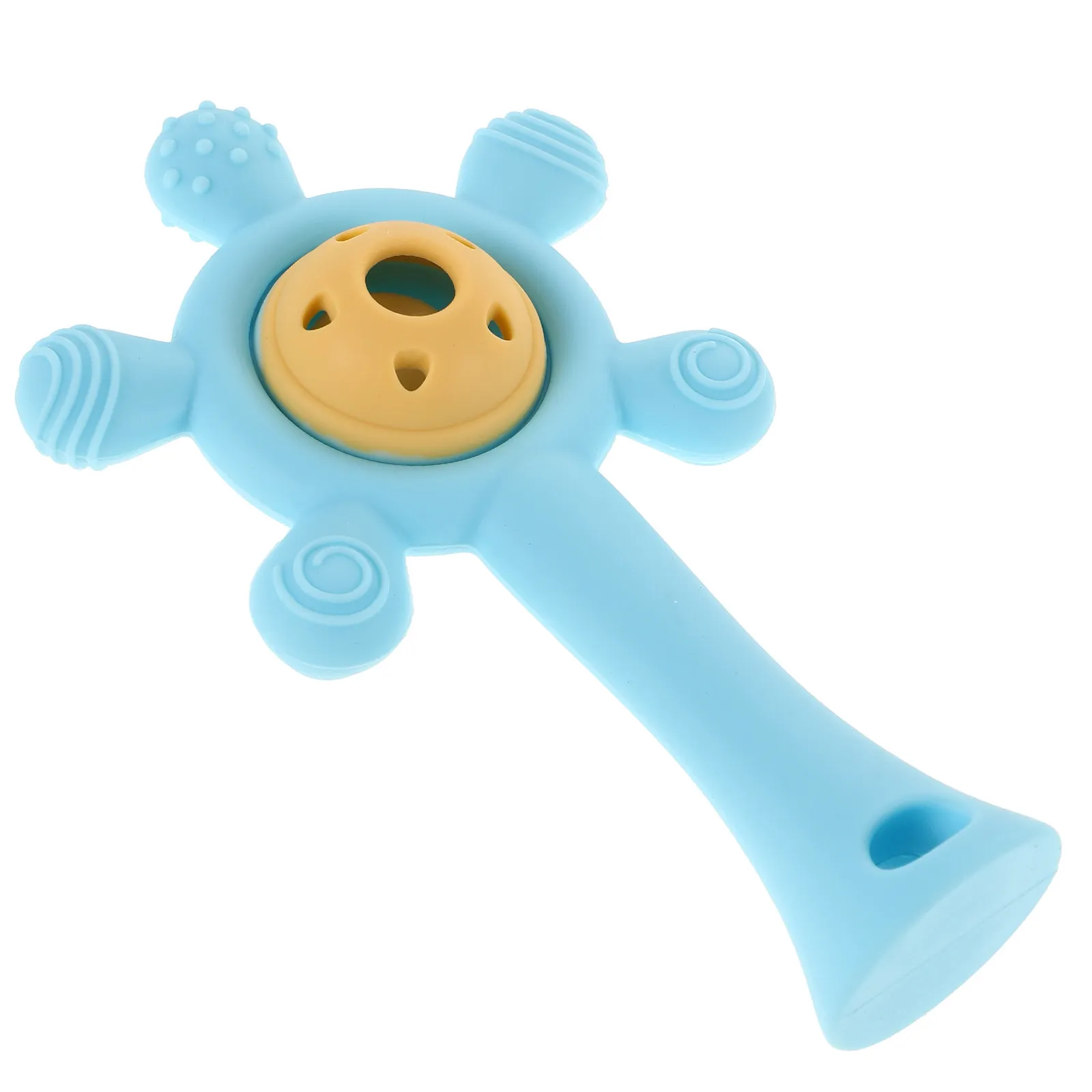 観覧車型歯固めリング：新生児用シリコン製ガラガラ - 赤ちゃんの感覚と運動能力を高めるための優しい音の癒し歯固め