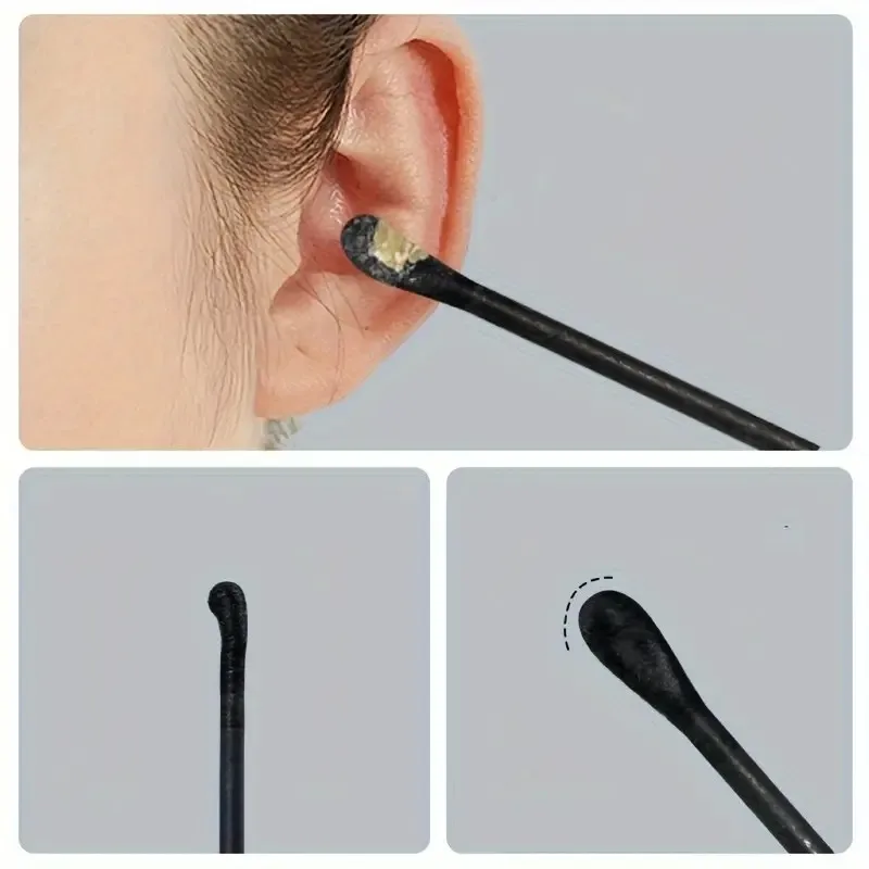 Coton-tige en spirale 2 en 1 à Double tête, 100 pièces, cuillère de nettoyage des oreilles jetable, élimination des points noirs, choix de coton, fournitures de soins de beauté