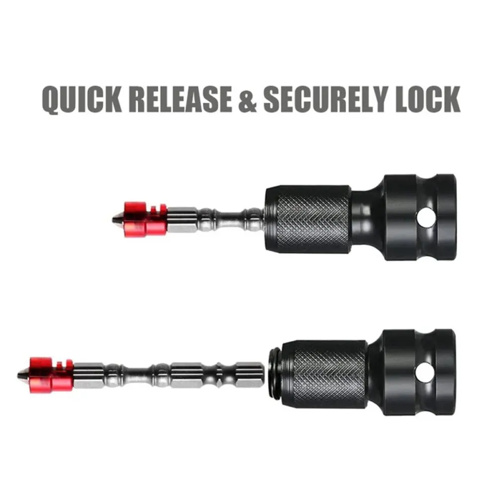 Electric Wrench Telescopic Adapter 1/2 To 1/4 With Quick Release And Security Lock Design Quick-release Mechanism