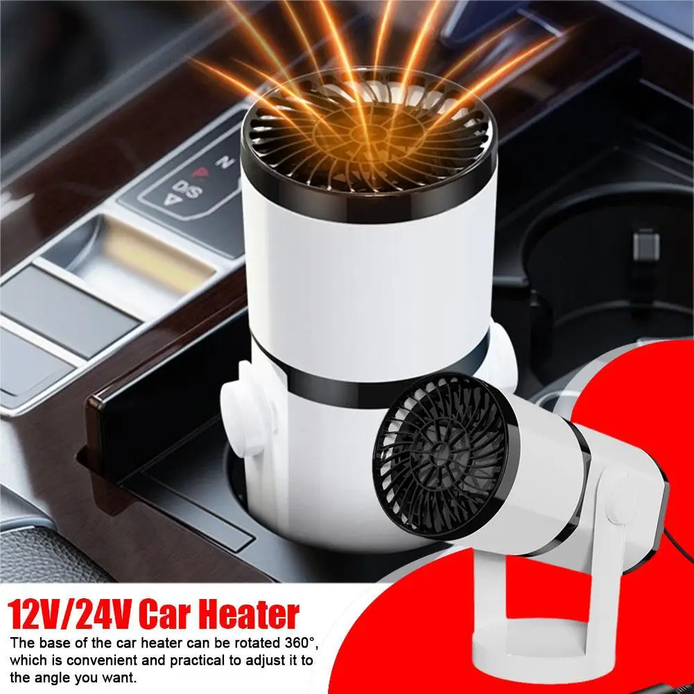 12V 150W Quick Heating Car Heater Fans Electric Cooling Demister Windshield Anti-Fog Defroster Prestart Defogging Preheater J6S0