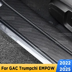 Car Door Sills Scuff Plate Threshold Protector Interior Imitation Carbon Fiber Sticker For GAC Trumpchi EMPOW 2022-2025