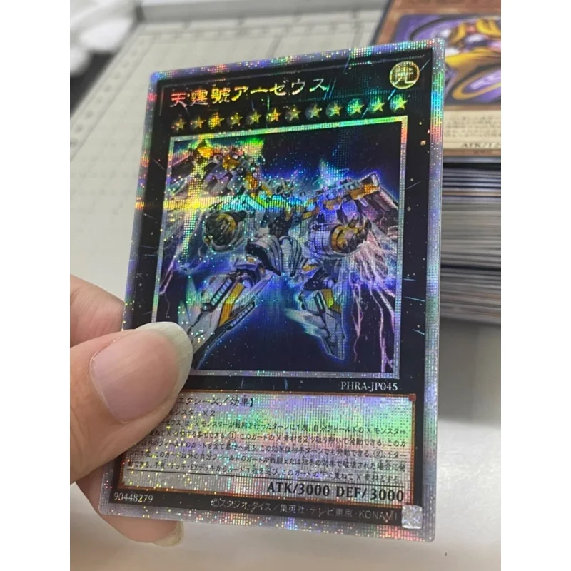 DIY Yu-Gi-Oh! Divine Arsenal AA-ZEUS - Sky Thunder Disaster Star PSER QCSER Anime Peripheral Game Collection Card Holiday Gift