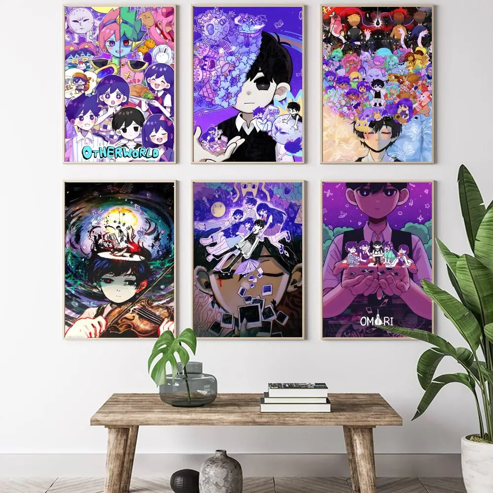 Classic Hot Horror Video Game Omori Painting Calligraphy HD Canvas Poster living room bedroom bar aesthetic