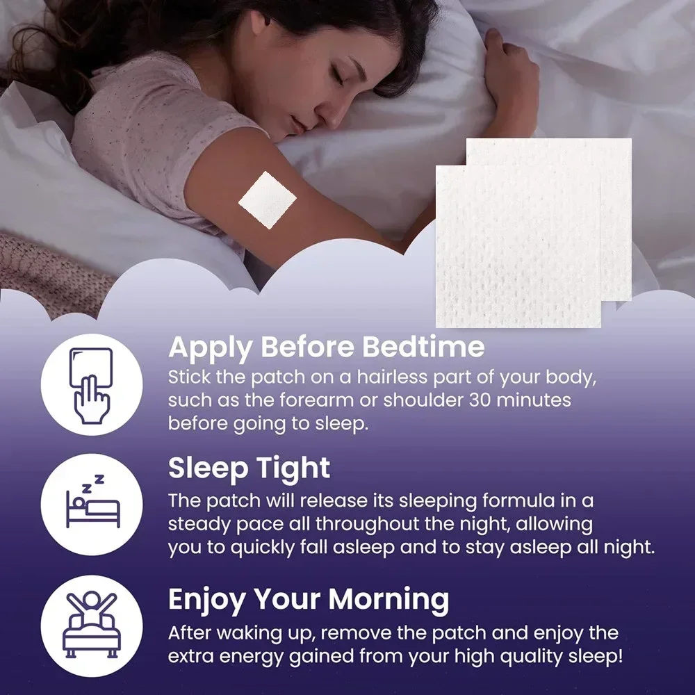 30 Patches Sleep Patches for Adults Strength Insomnia Sleep Support Patch Promote Deep Sleeping