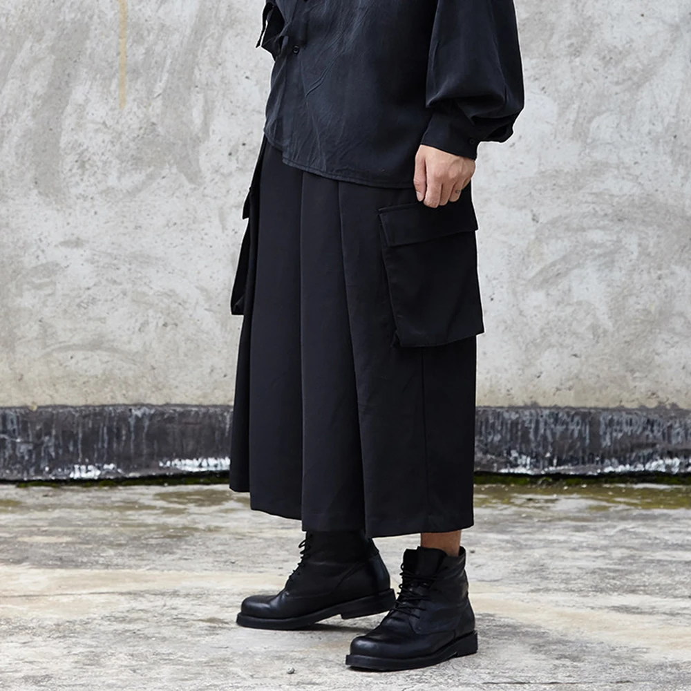 XS-5XL Winter Men's Solid-Color Straight-Leg Trousers American Vintage Fashion Trend High Street Casual Loose Men's Bottoms