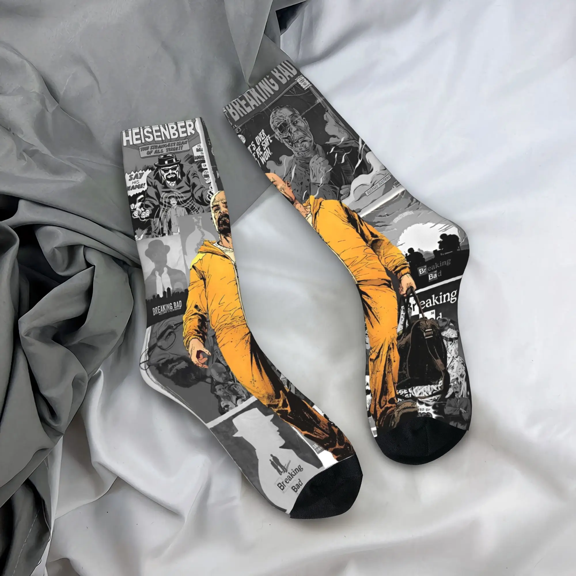 Breaking Bad Graphic Printed Stockings  Graphic Kawaii Socks Winter Anti Skid Socks Men Cycling High Quality Socks