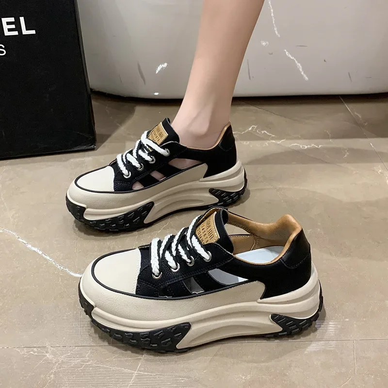 кроссовки Versatile Platform Vulcanized Shoe for Women Spring 2023 New Height Increase Casual Shoe Women Sports Shoe Ladies Shoe