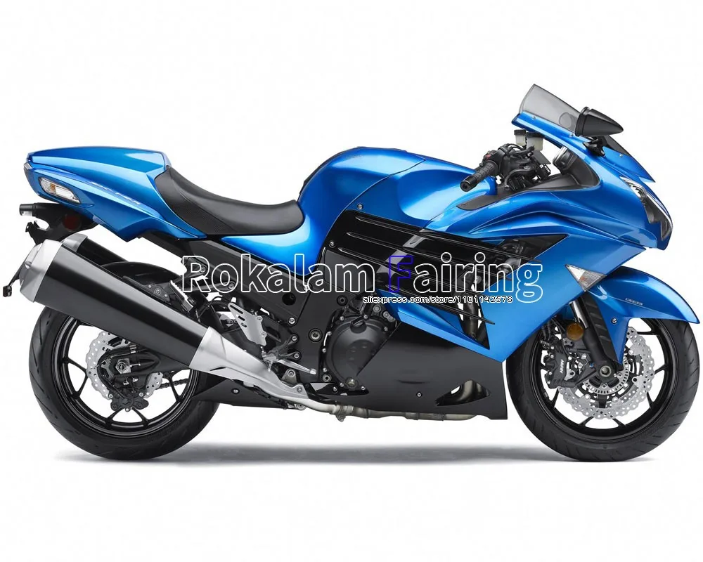 

Для Kawasaki ZX14R 2012 2013 2014 ZZR1400 ZX-14R 12 13 14 15 ZZR 1400 синий черный обтекатель мотоцикла (литье под давлением)