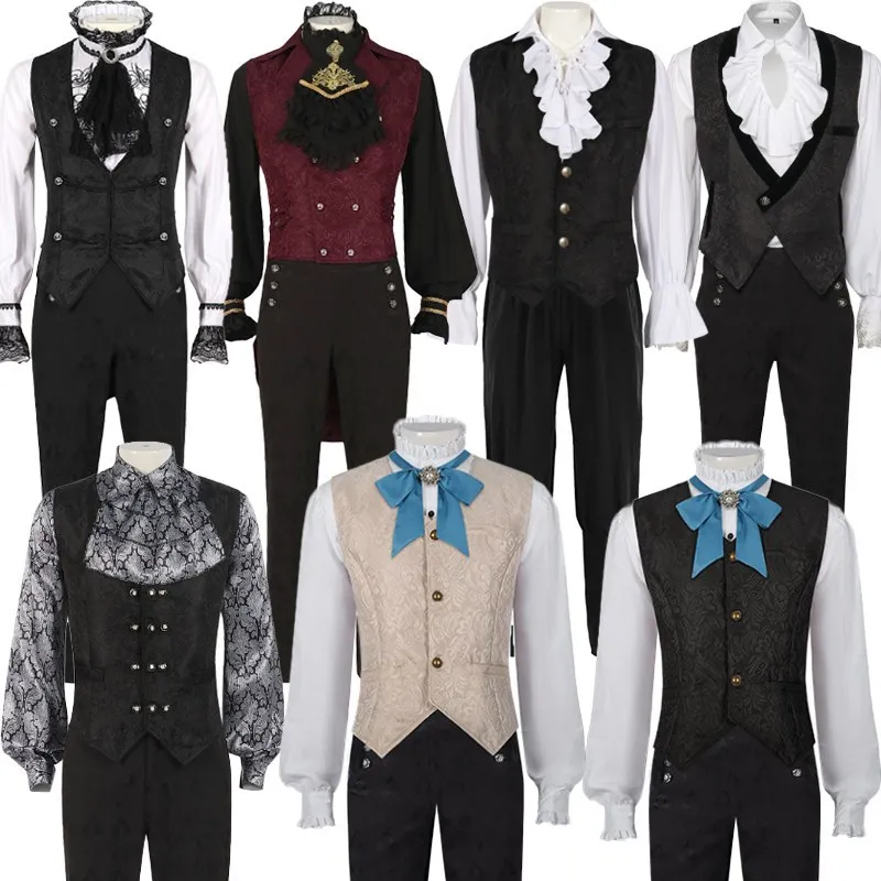 Disfraz de Halloween para Hombre, Ropa de Campesino Medieval, Camisa de Época Renacentista para Mujer, Traje de Drama, Traje Étnico Tradicional Chino para Mujer