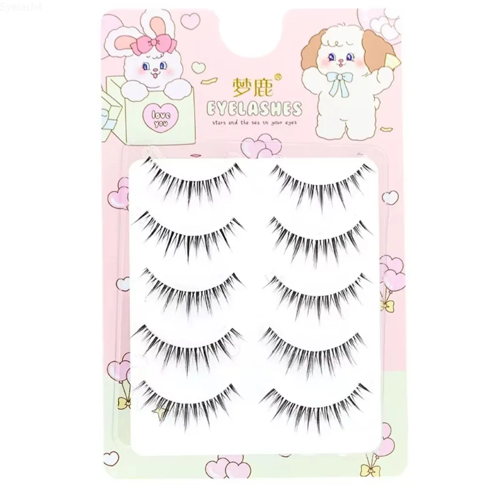 5 Paar falsche Wimpern, natürlich aussehende Make-up-Werkzeuge und Zubehör, verlängerte Wimpern, einfach für Anfänger, natürliche Wimpernstreifen