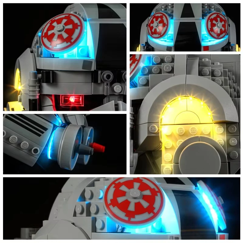 مجموعة إضاءة LED DIY لخوذة السائق LEGO 75429 AT-AT هدية لبروك البناء (ضوء LED فقط، بدون نموذج كتل)