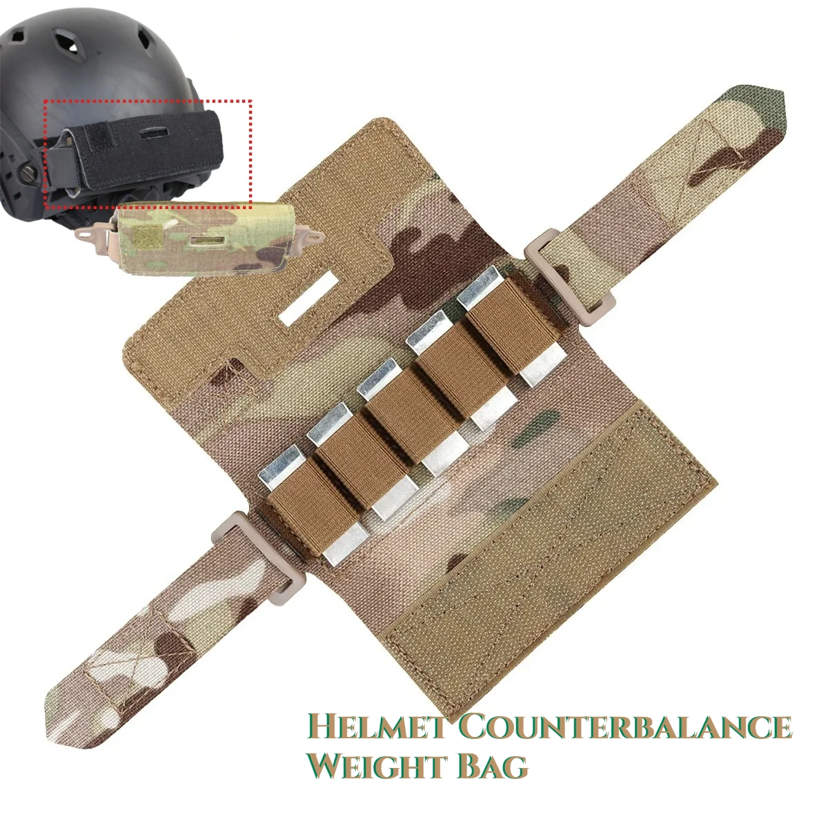 

Tactical Helmet Counterbalance Bag Helmet Weight Bag NVG Counterweight Pouch Fit OPS Fast BJ PJ MH Hunting Helmets Accessories