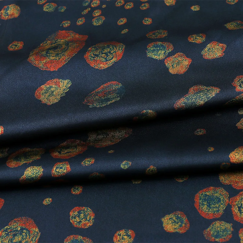 

Жаккардовая ткань с геометрическим принтом в виде листьев бамбука для платья Cheongsam Hanfu, готовый запас, женский модный текстильный материал