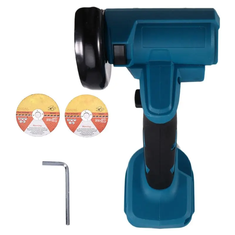 AA94-Mini Angle Grinder 3 Inch Cordless Polishing Machine Cutting Grinder+2 Cutting Disc Power Tool For 18V Battery
