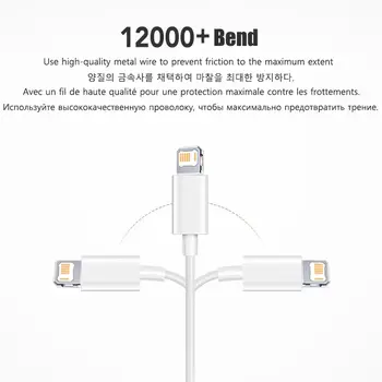 適用於蘋果 iPhone 14/13/12/11 Pro Max/X/XR/Plus/iPad 的 20W PD USB 轉 Lightning USB-C 轉 Lightning 快速充電線,數據同步線 10 最佳銷售 iPad充電器 - №4