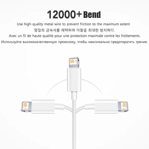 USB Tipo C para Cabo do Carregador Rápido de Iluminação, Original, 20W, PD, para Apple iPhone 14, 13, 12, 11 Pro Max, X, XR, 8, 7 Plus, iPad, linha Data Sync 10 principais vendas pastilha pdc - №10