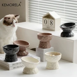 Cat Ceramic Bowl Gradient Pet Food Water Feeders Small Dogs Drinking Eating Supplies Raised Tilted Cats Puppy Feeding Supplies