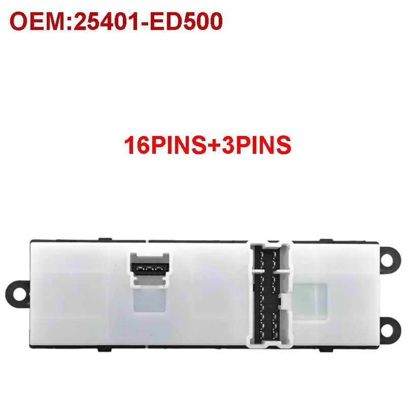 25401-ED500 รถไฟฟ้าสวิทช์หน้าต่าง Lifter ปุ่มสวิทช์สําหรับ Nissan TIIDA C11 SC11 C11Z VERSA S SL 2007-2010