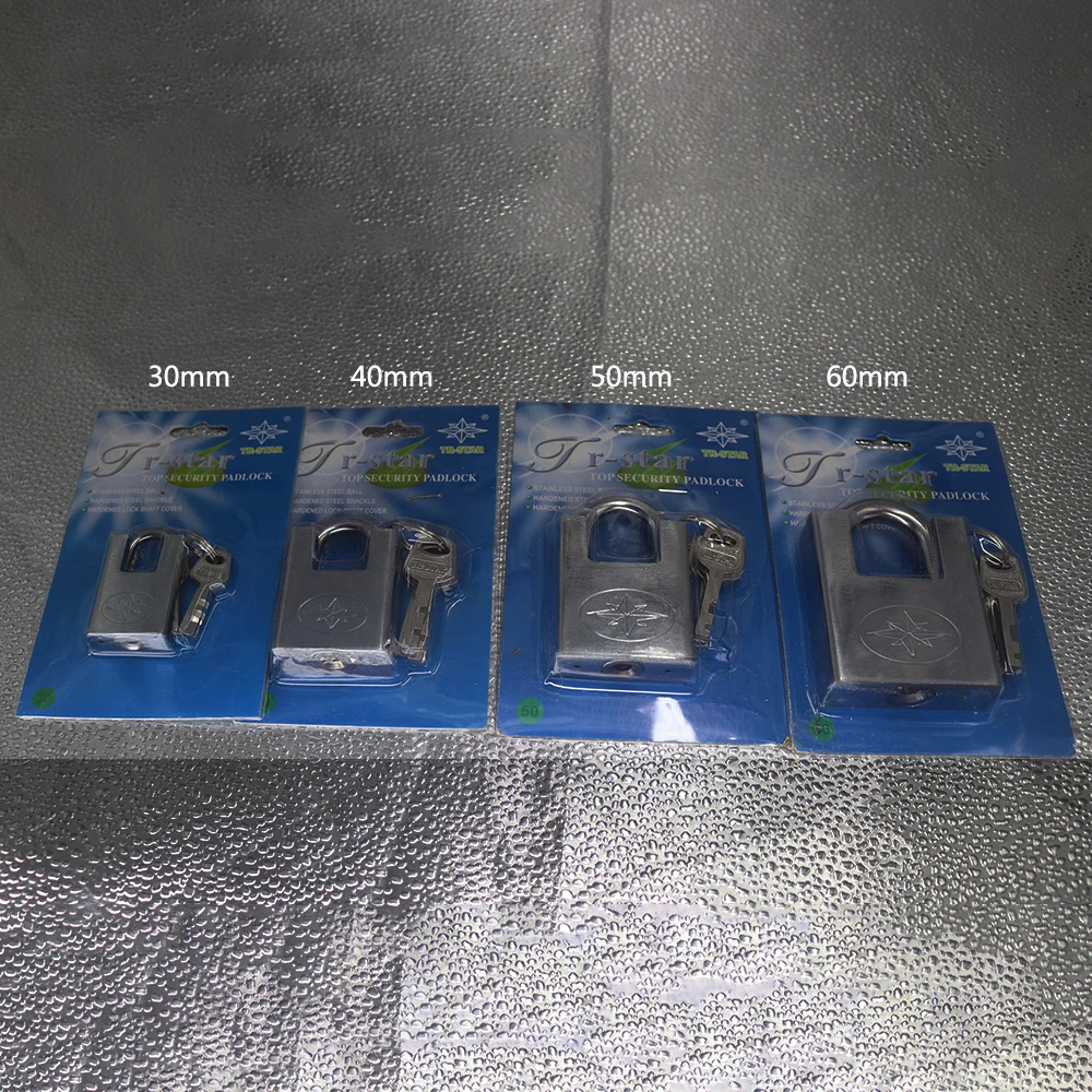 Multifunctional Padlock Keyed Padlock Waterproof Antirust Anti-Theft Lock Pry Door Lock Unlocked Head Window Lock with 3 Keys