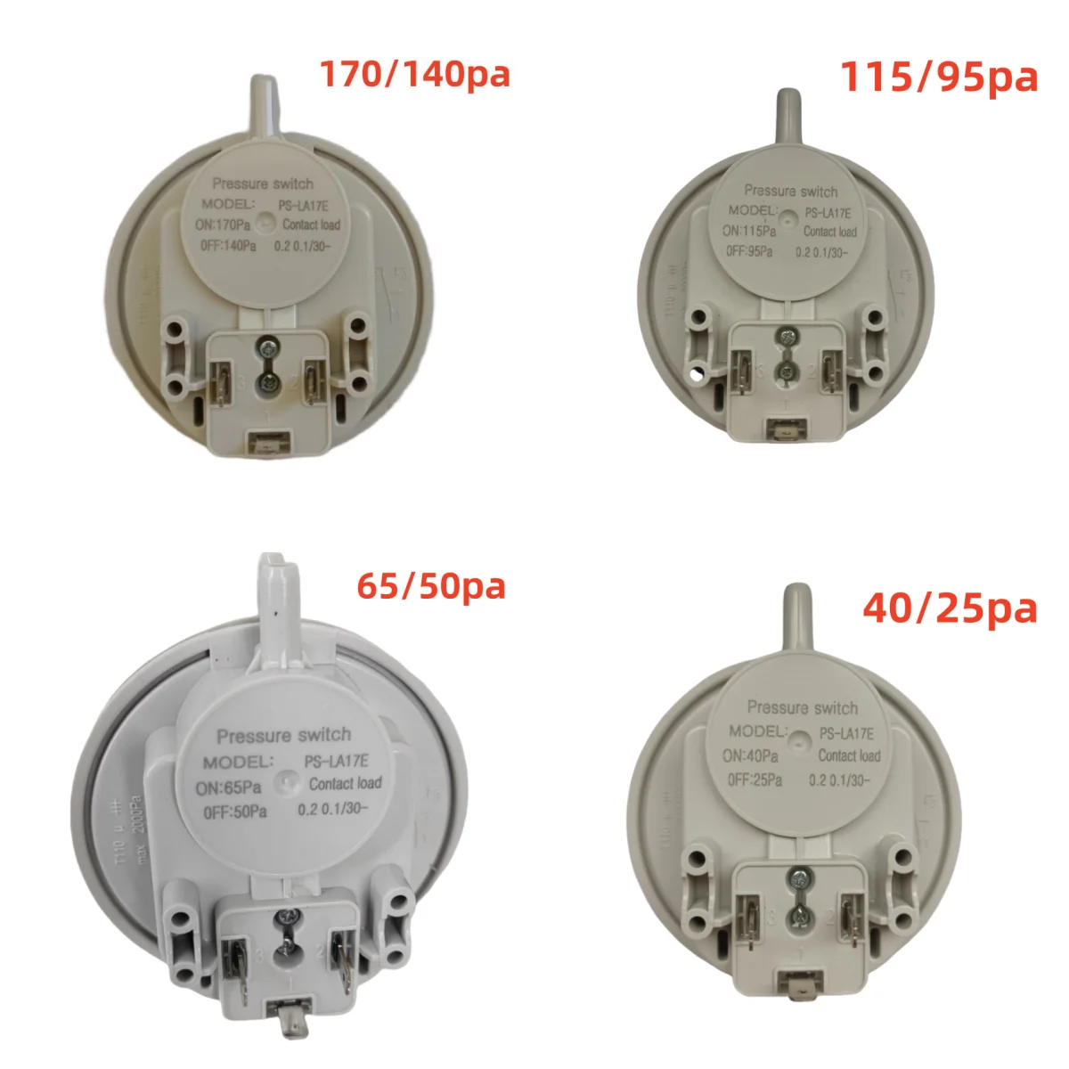

Gas Boiler Accessories Wind Pressure Switch Universal Air Pressure Switch 40/25pa 65/50pa 70/60pa 115/95pa