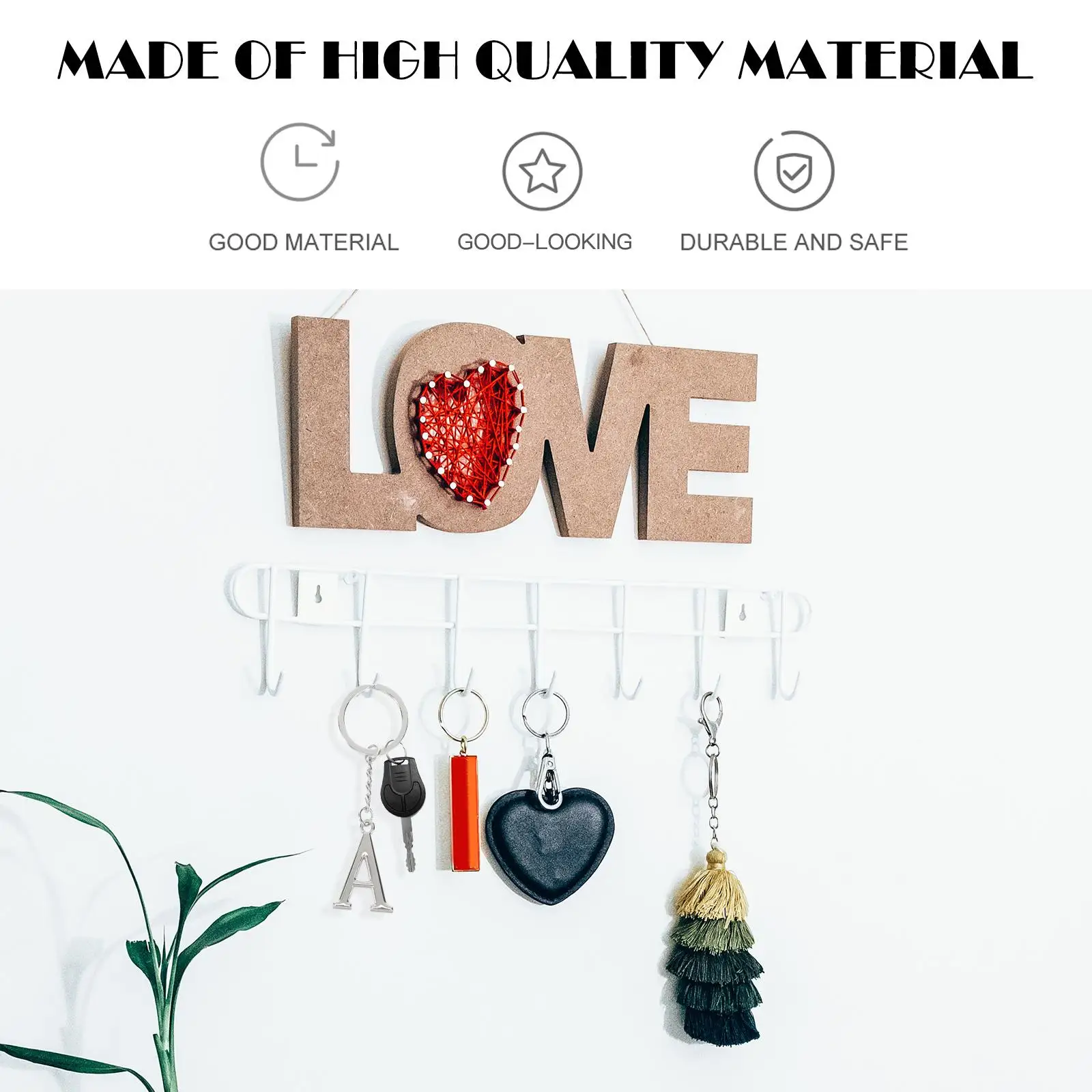 Simple Stylish Letter A Key Chain Metal Key Alphabet Keychain Bag Pendant Charm Birthday Gift (Silver)