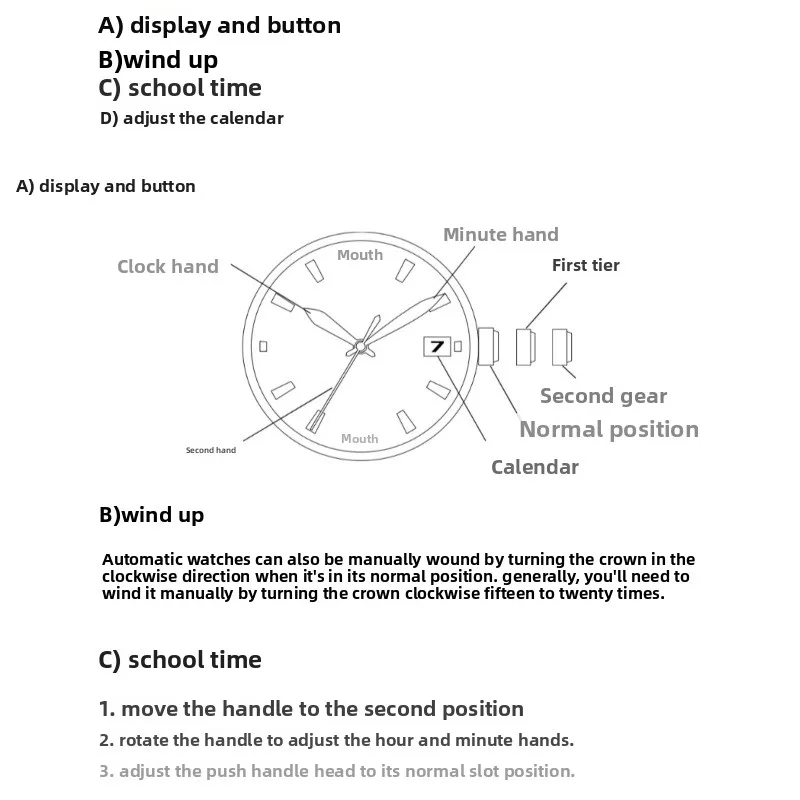 Watch movement accessories for 8215 movement, white machine single calendar, three-pin specification, original brand new