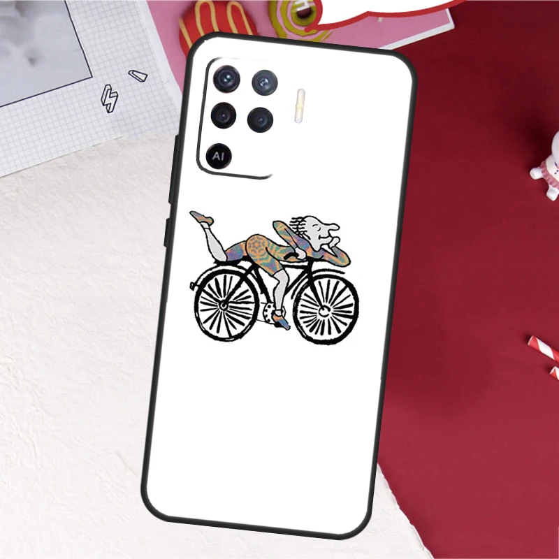 LSD Albert Hofmann Bicycle Day Case For OPPO A74 A94 A54 A93 A5 A9 A31 A53 2020 A15 A16 A52 A72 A54S A17 A57 A77 Cover