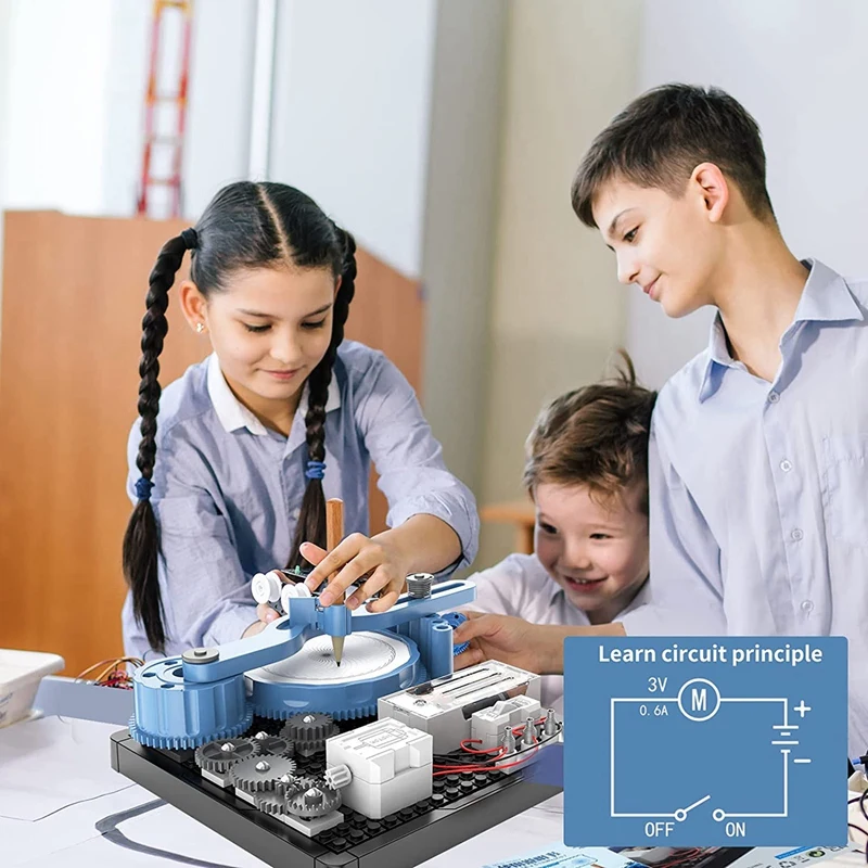 STEM Toys, Exploration Kit For Circuit And Gear Principles,Electronics Building Kit