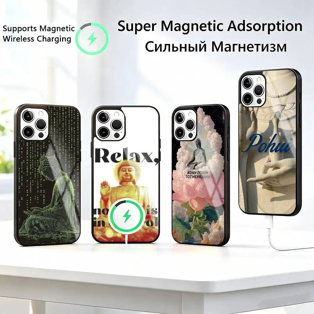 

Lord Lotus Buddha-a New High End Phone Case For iPhone17,16,15,14,13,12,11 Plus,Pro Supports Magnetic Wireless Charging