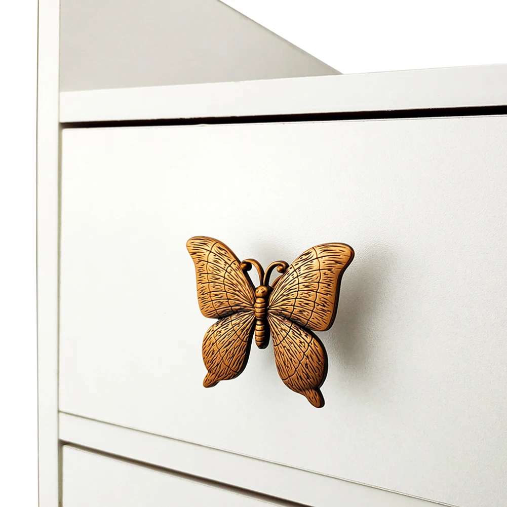 الأثاث مقبض خزائن مقبض ديكور المنزل فراشة شكل خزائن الباب متعددة الطبقات سبائك الزنك الحفاظ