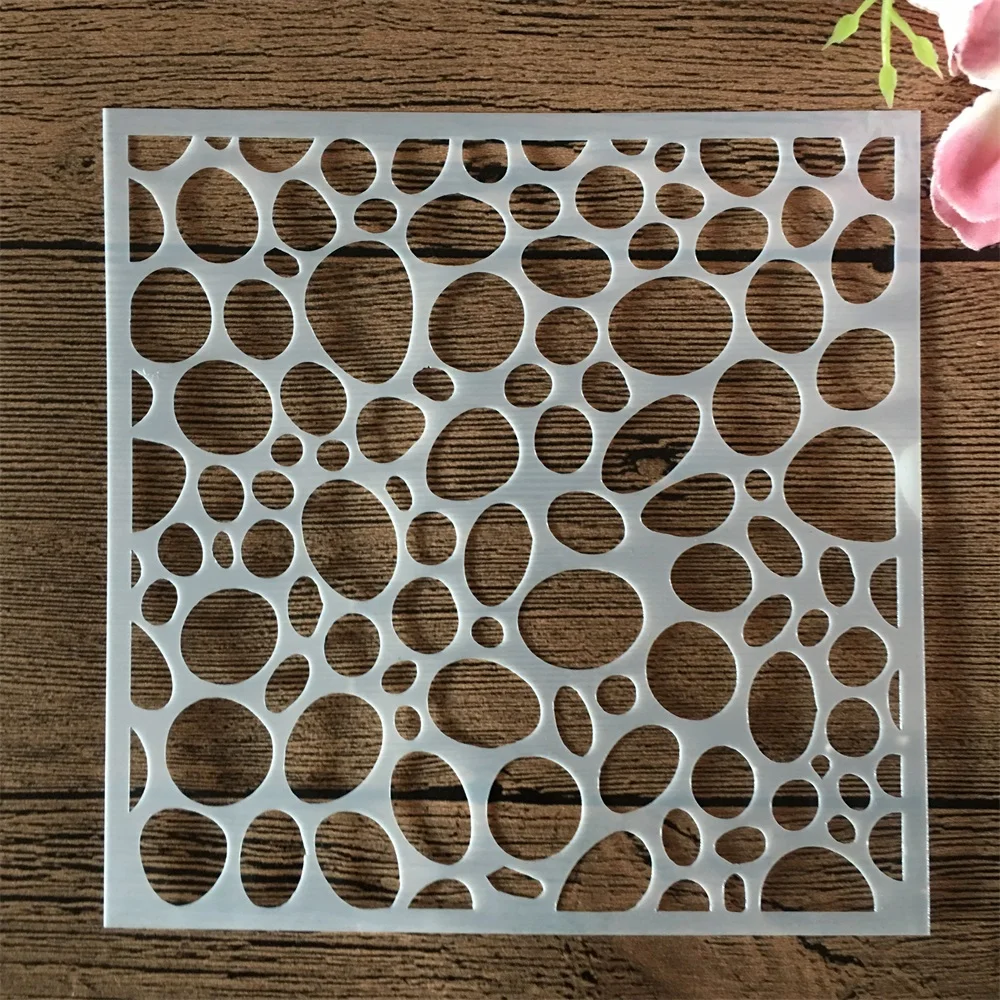 8Pcs/Set 13*13cm Bee Dragonfly Irregular Line DIY Layering Stencils Painting Scrapbook Coloring Embossing Album Decor Template