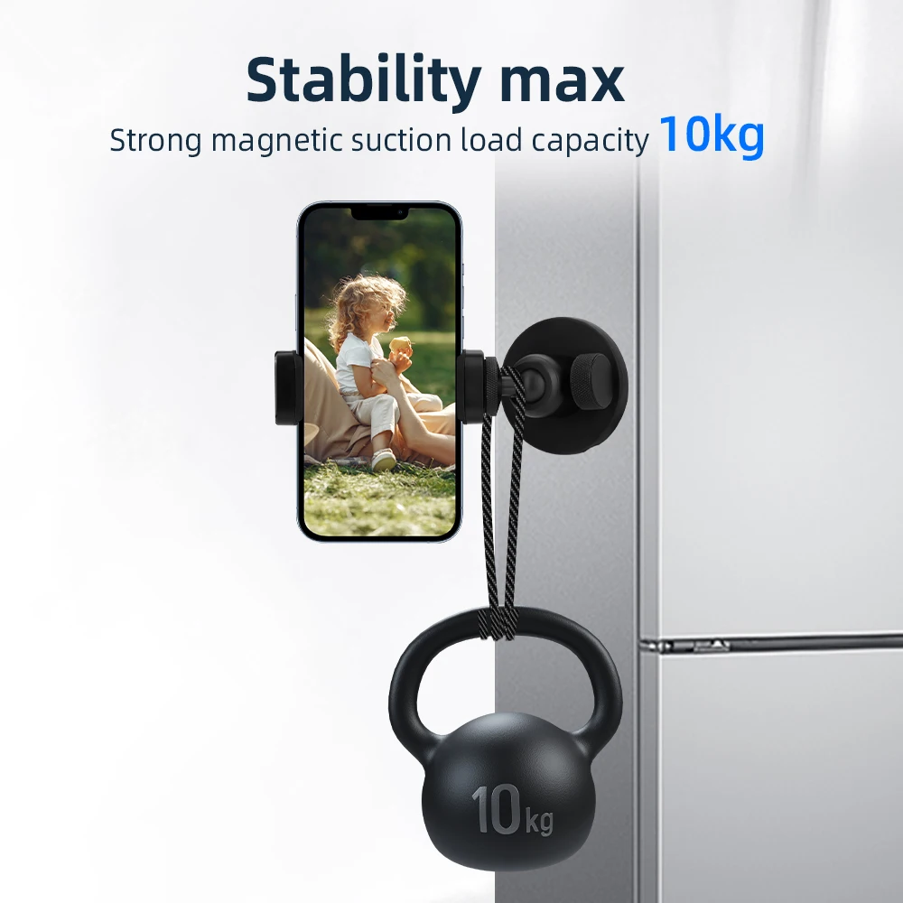 Flymile-trípode de cabeza esférica para Cámara de Acción, montaje magnético fuerte con tornillo 1/4, para Gopro Insta360, Smartphone