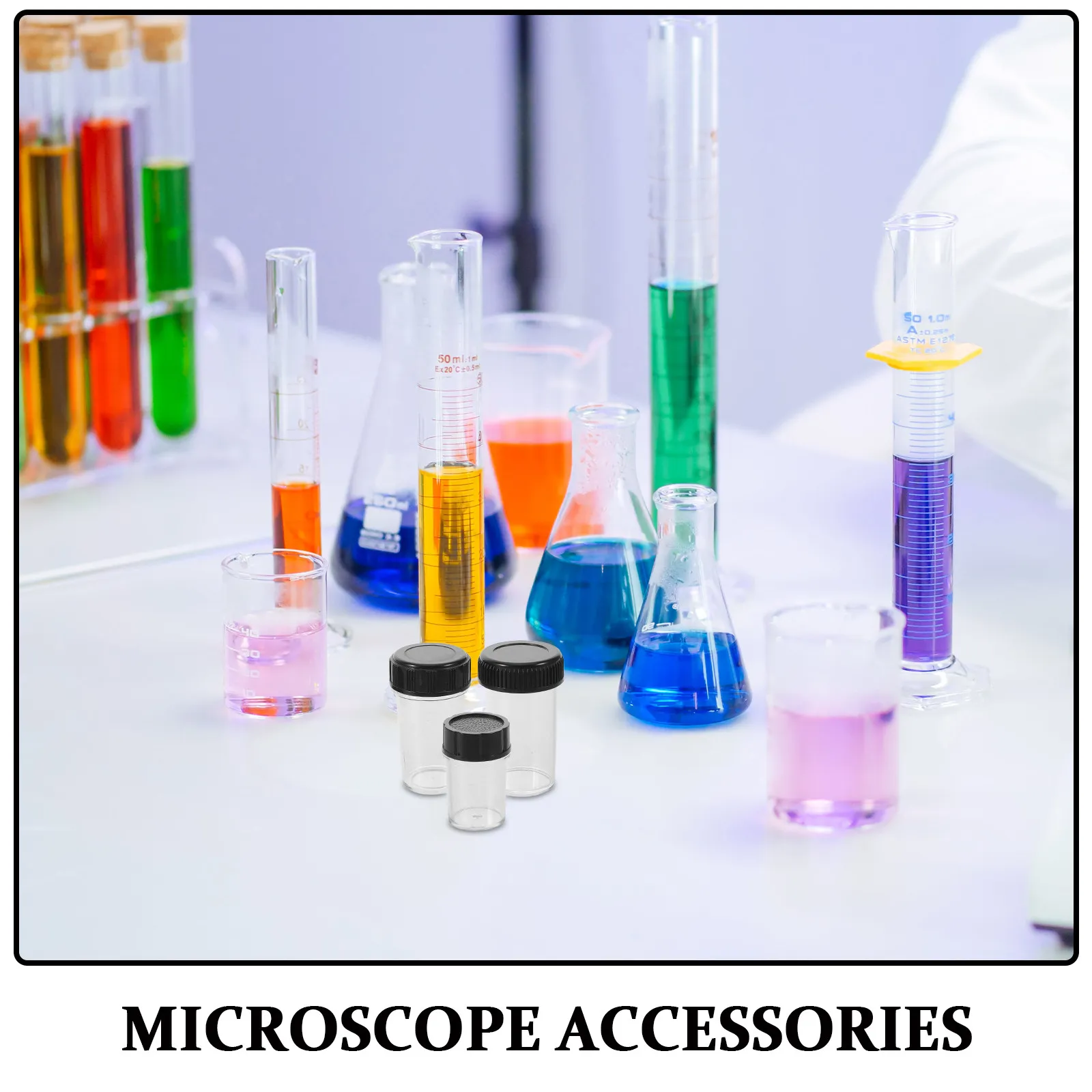 Microscope Objective Storage Box 3 Pack Dustproof Plastic Lens Holder Threaded Lid Optical Organizer