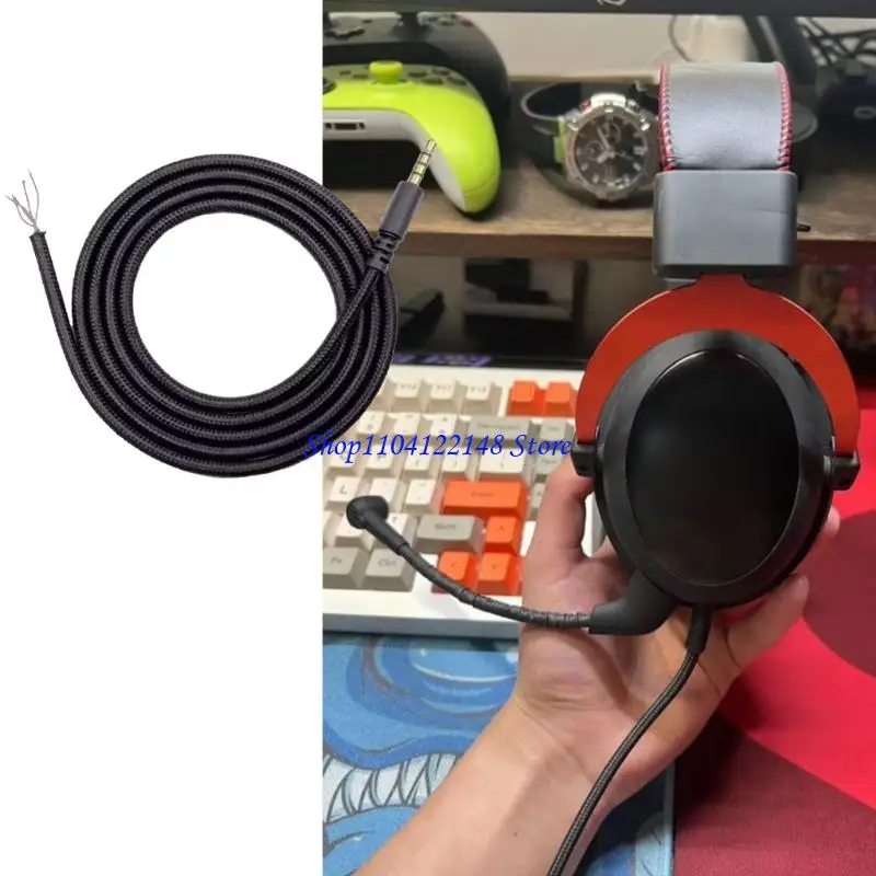 P9FA Versatiled 3.5mm Cable for Cloud 2 Corded Headphones Enhances Durability