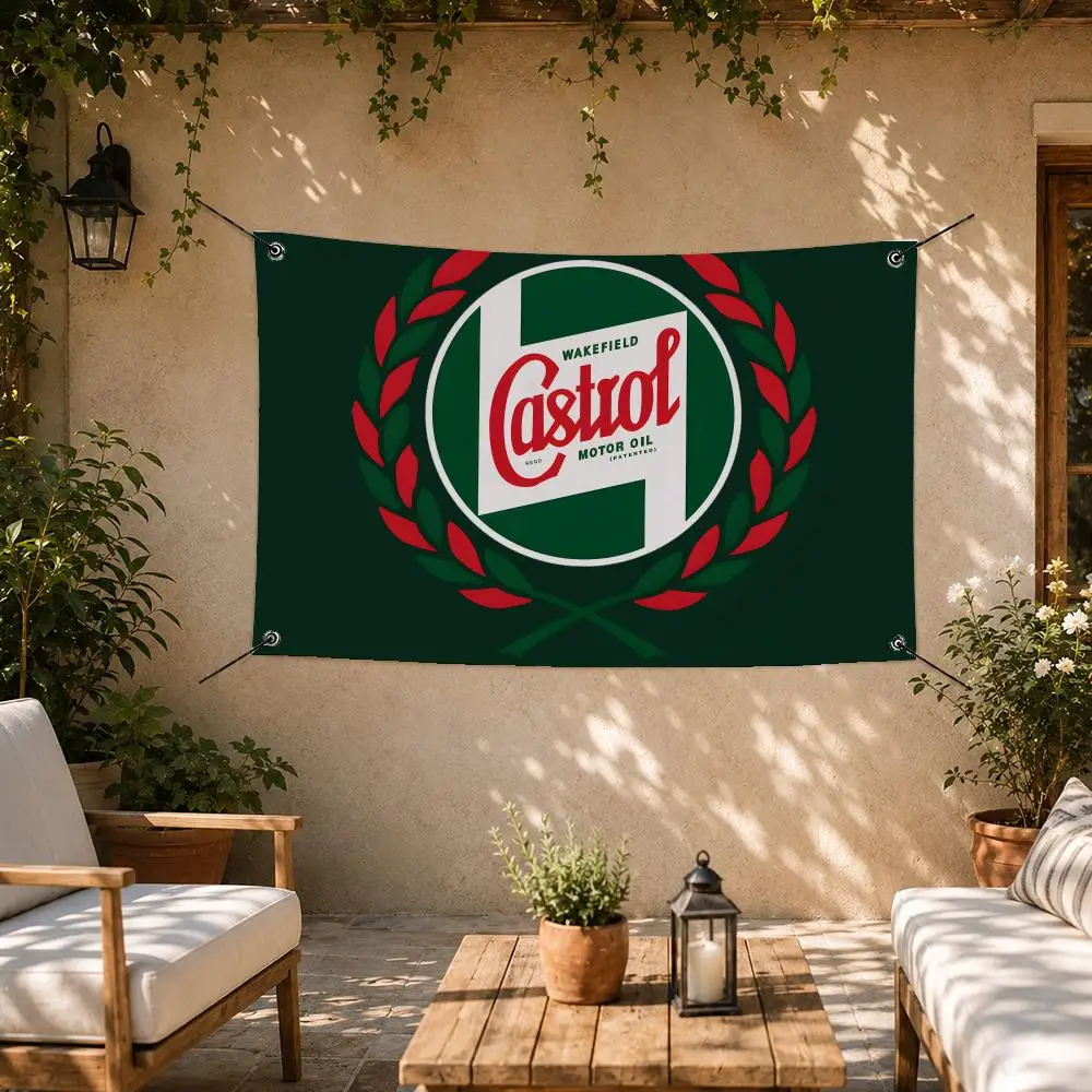 Trusted Brand Castrol Flags Room Bedroom Home Outdoor Wall Hanging Concert Printed Background Decoration Art Banne