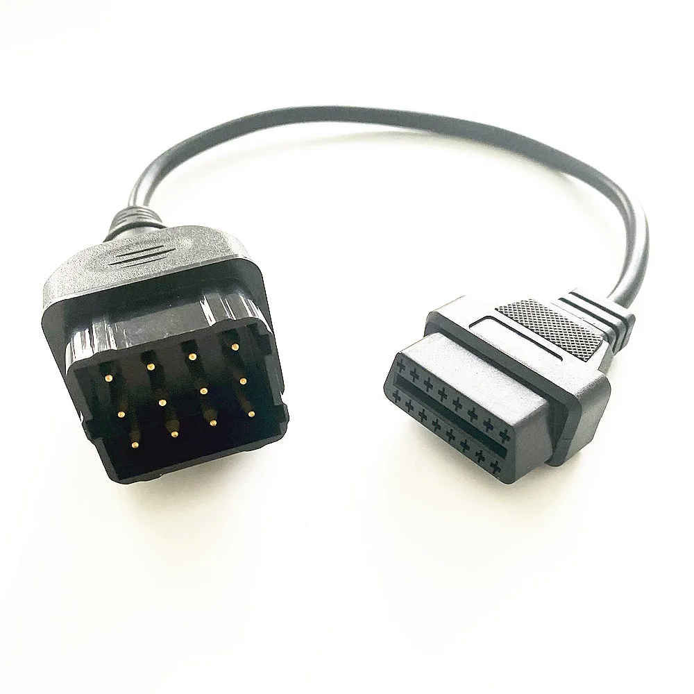 أحدث obd2 مهائي كابلات شاحنة كابل ل GAZ 12Pin إلى obd 2 16pin موصل ل GAZ 12 دبوس ذكر إلى 16pin أنثى #2