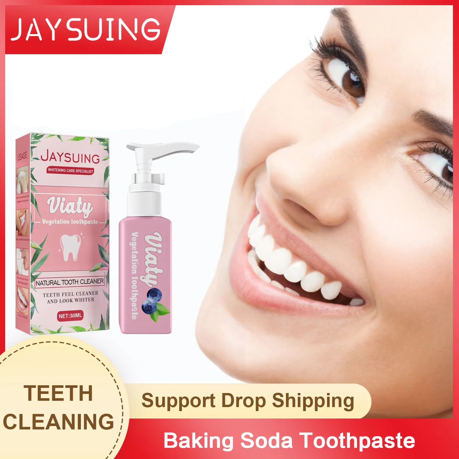 

Whitening Teeth Toothpaste Remove Stains Plaque Bad Breath Yellowing Teeth Brightening Clean Corrector Color Teeth Care Products