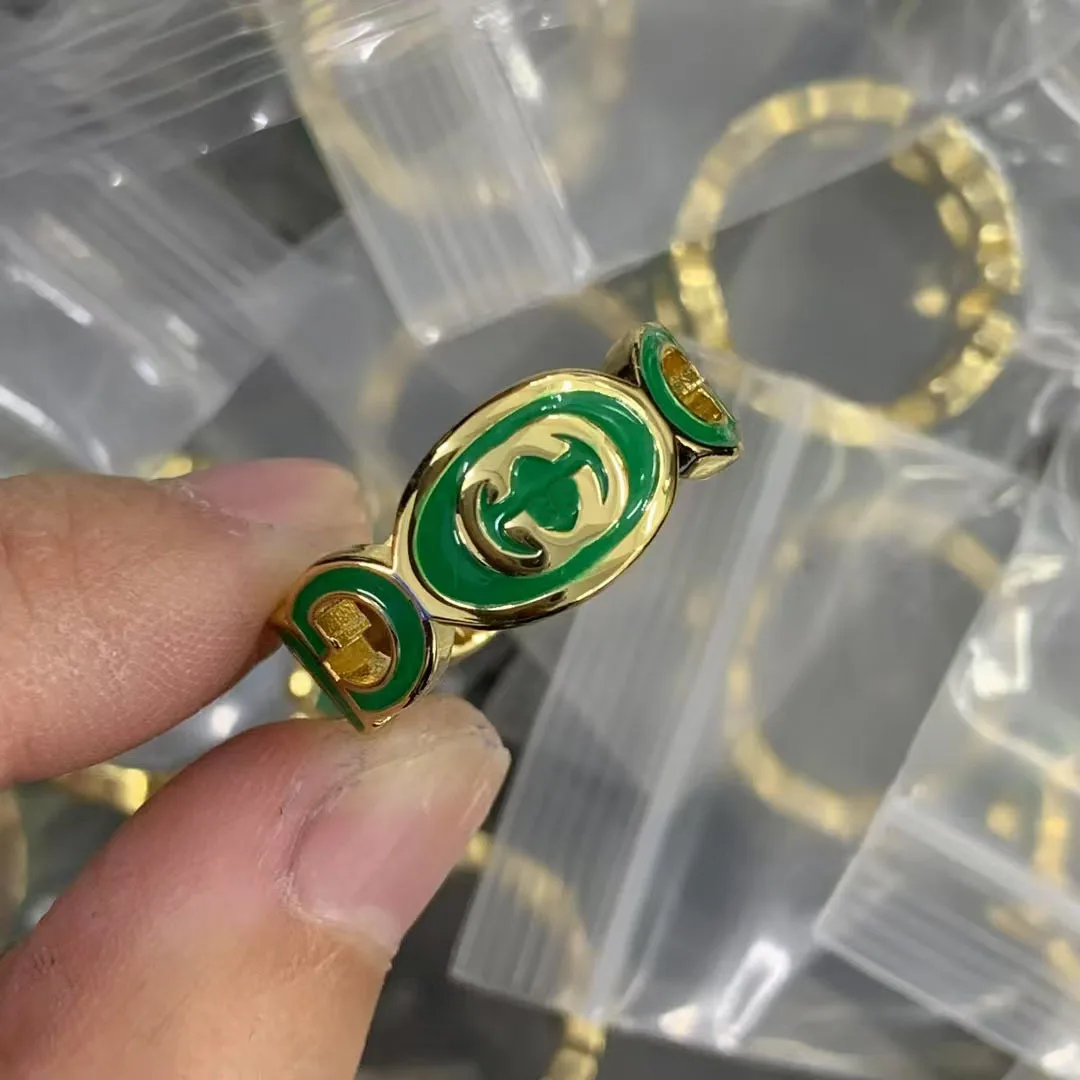 

Классическое ретро-кольцо с двойной буквой 2025, модное женское кольцо, идеальный подарок для женских коллег