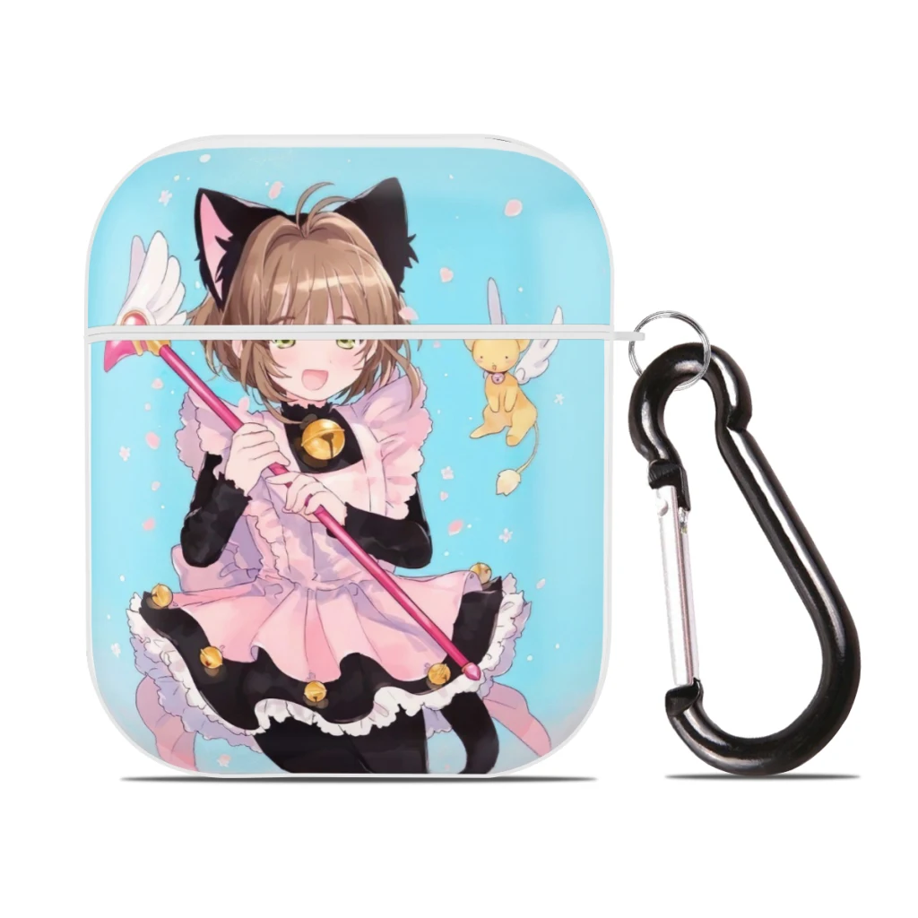 

PC Protective Cover with Buckle, Compatible with Apple AirPods 2nd 1st Generation Charging Case, Versatile Magician Sakura