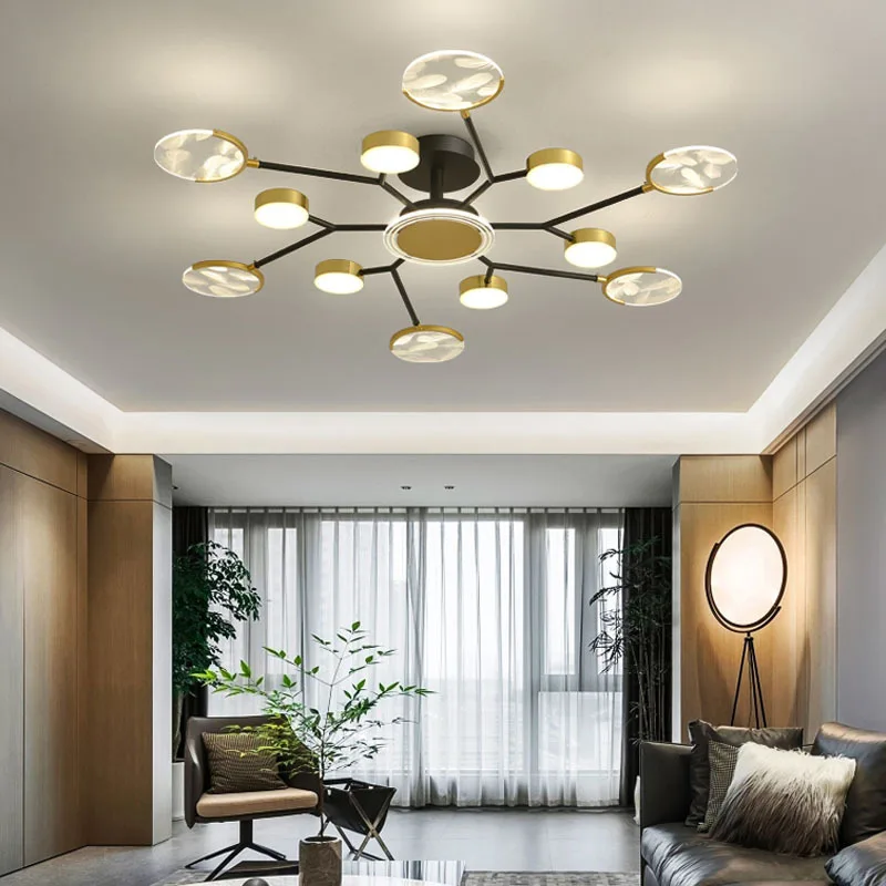 

Nordic LED Chandelier Light For Living Room Bedroom Kitchen Luxury Creative Crystal Feather Dining Room Ceiling Pendant Lamp New