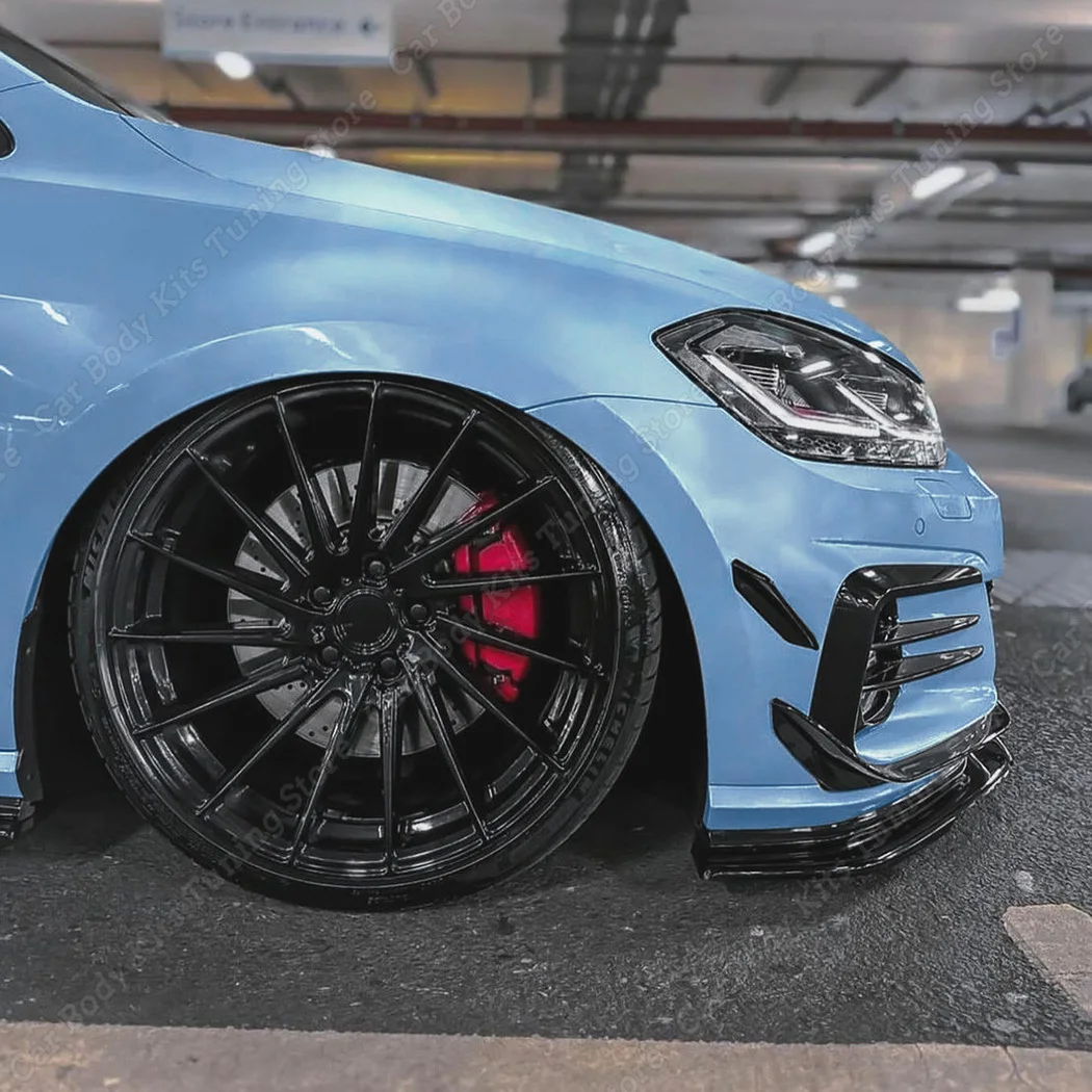 Front Bumper Side Canard Wings Splitter For Volkswagen Golf 7.5 GTI GTD 2017-2019 Car Air Vent Wind Blade Spoiler Body Kits