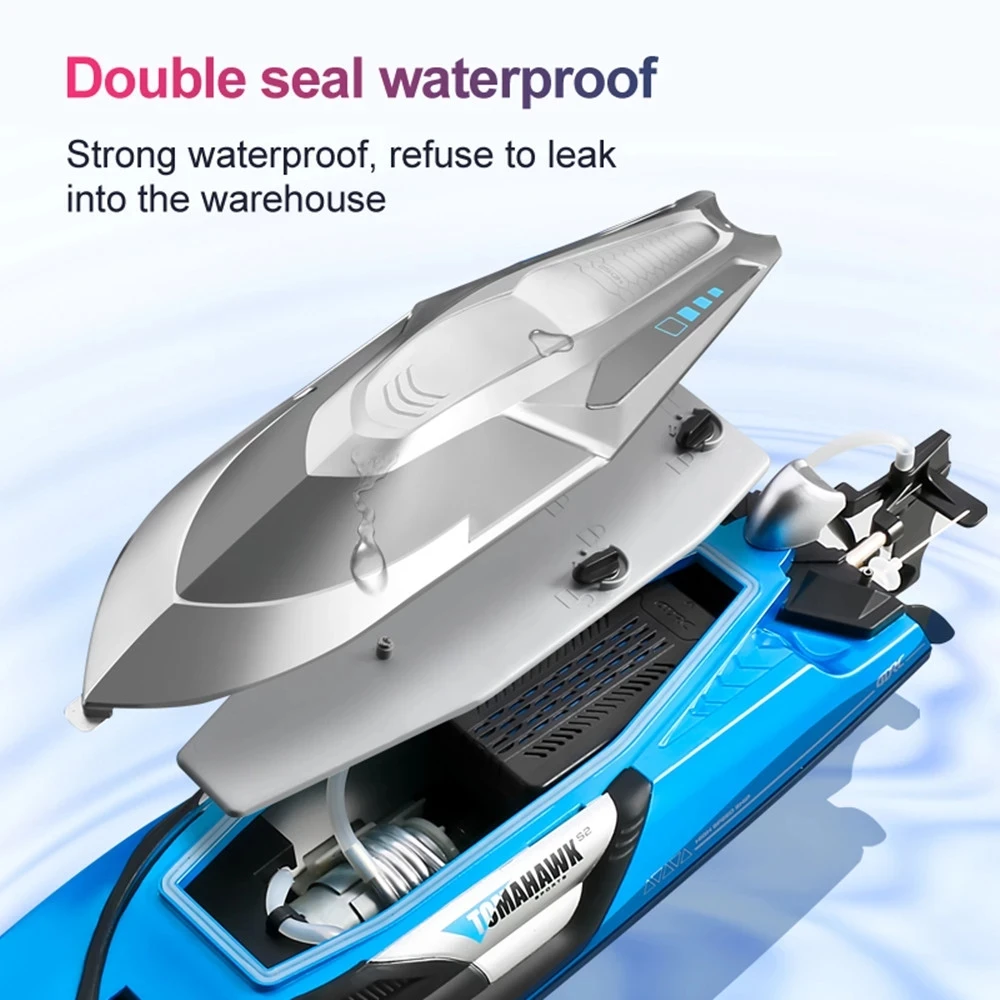 S2 RC High Speed Boat 70km/h High-Power Electric Speedboat Double Seal Waterproof Water-cooled Motor Outdoor Boats Toys for boys