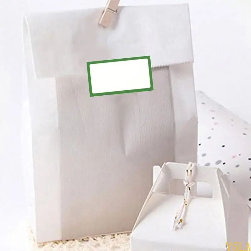 Y5LA 250Pcs Colorful Border Name Labels Adhesive Name Labels Sticker 1.77x1Inch