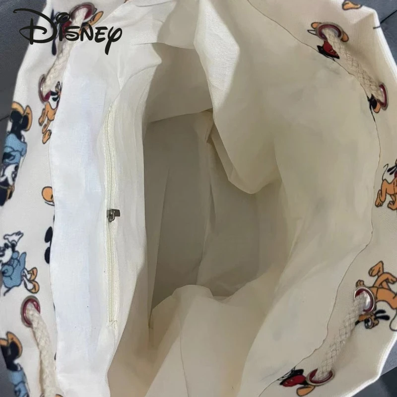 Disney Mickey New Girls' Backpack Luxury Brand Student School Bag Cartoon High Quality Fashion Drawstring Children's Backpack