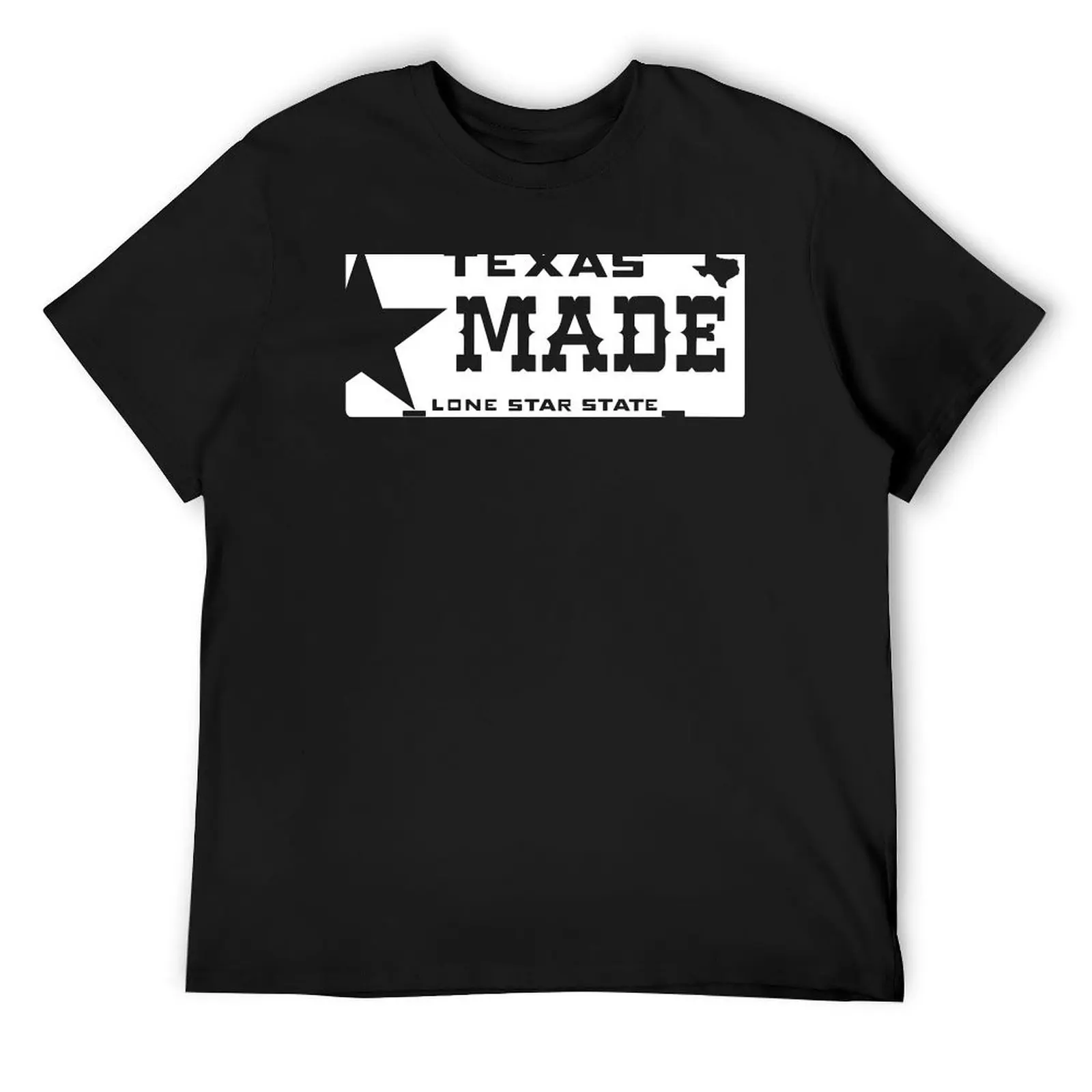 Texas Made Lone Star License Plate T-Shirt cheap stuff new edition t shirt men 100℅ cotton